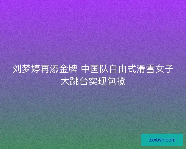 刘梦婷再添金牌 中国队自由式滑雪女子大跳台实现包揽